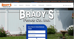 Desktop Screenshot of bradysfence.com