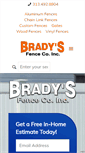 Mobile Screenshot of bradysfence.com