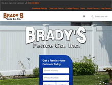 Tablet Screenshot of bradysfence.com